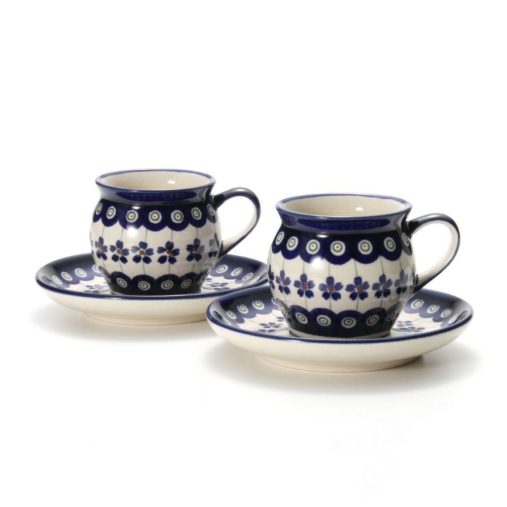 ポーリッシュポタリー（ポーランド陶器） ボレスワヴィエツ コーヒーカップ＆ソーサー 160ml 913／710／A-166A ペア