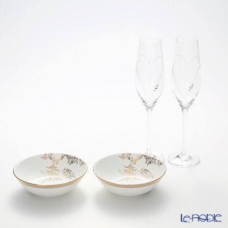 Wedgwood＆STRASS マルチボウル＆シャンパングラス ペアセット