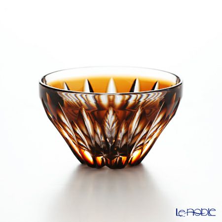 薩摩切子 桜島盃 ペア 黒＆ブラウン 80ml