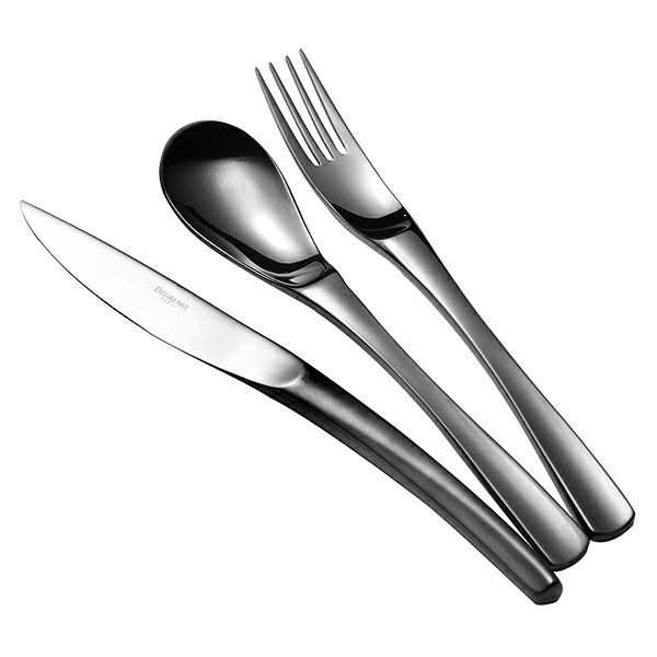ドグレーヌ パリ XY ブラック テーブルナイフ ＆ テーブルフォーク ＆ テーブルスプーン 3点セット