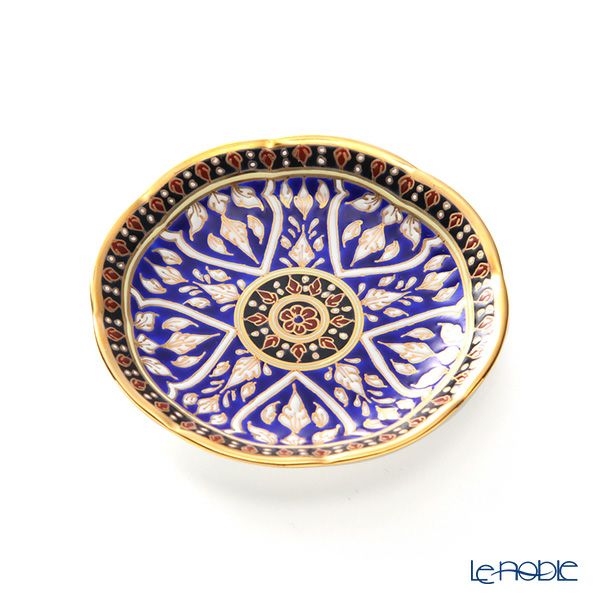 ブランベンジャロン工房 ティーカップ＆ソーサー ＆ ミニプレート ロータスチャネルブルー 2点セット