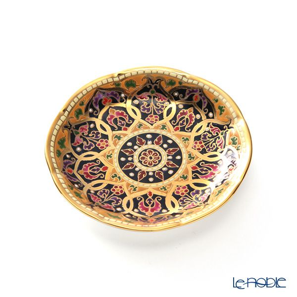 ブランベンジャロン工房 ティーカップ＆ソーサー ＆ ミニプレート ブラックポメグラニット 2点セット