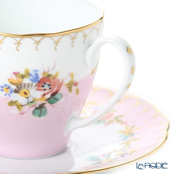 ニナス オリジナル マリーアントワネット 1775 トリオセット A （ピンクふちプレート）