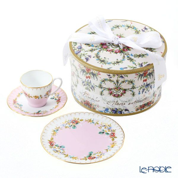 ニナス オリジナル マリーアントワネット 1775 トリオセット B （ホワイトふちプレート）