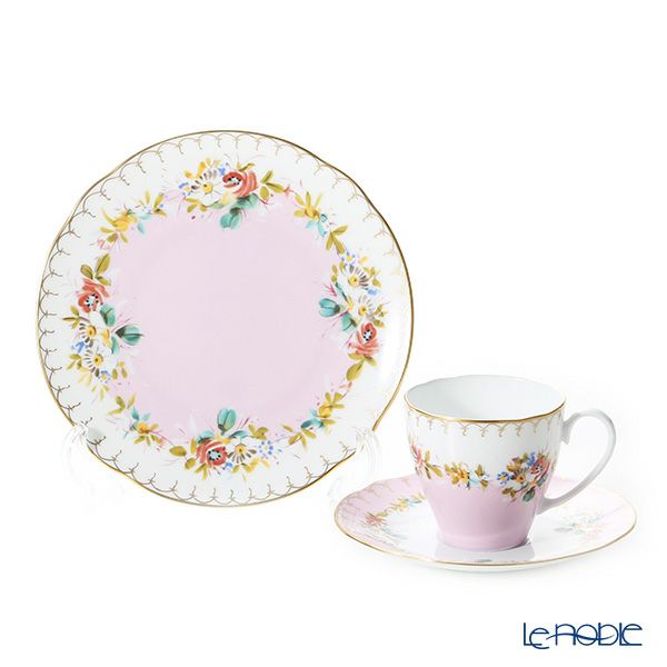 ニナス オリジナル マリーアントワネット 1775 トリオセット B （ホワイトふちプレート）