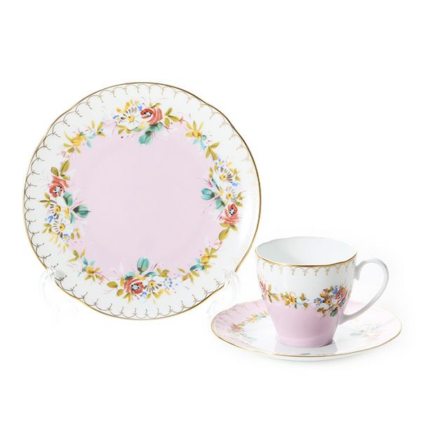 ニナス オリジナル マリーアントワネット 1775 トリオセット B （ホワイトふちプレート）