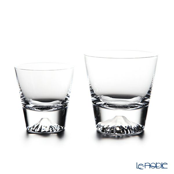 【伝統工芸】田島硝子 富士山グラス ロックグラス 大小 2点セット