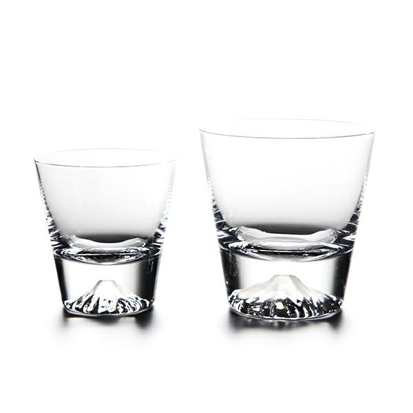 【伝統工芸】田島硝子 富士山グラス ロックグラス 大小 2点セット