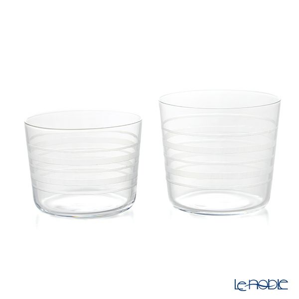 KIRI-KO 輪 wa 切子グラス（M）300ml ＆ （S）230ml セット
