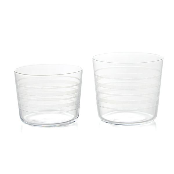 KIRI-KO 輪 wa 切子グラス（M）300ml ＆ （S）230ml セット