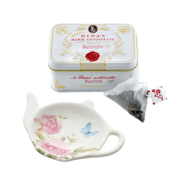 ニナス ティー／紅茶 アッサム 10TB ティーバッグ缶 Royal box for tea ティーバッグトレイ付