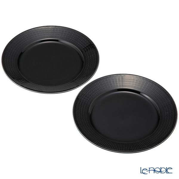 ロールストランド スウェディッシュグレース プレート 27cm ストーンブラック ペア 1012397