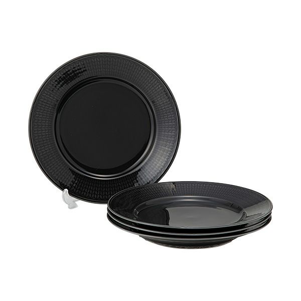 ロールストランド スウェディッシュグレース プレート 21cm ストーンブラック 4枚セット 1012398