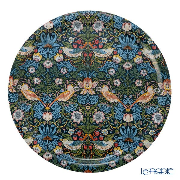 ary オーリー ウィリアムモリス／いちご泥棒 折りたたみ式トレイテーブル／サイドテーブル 丸 49cm