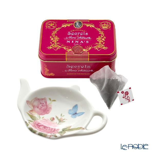 ニナス フレーバーティー／紅茶 カトルフリュイルージュ 10TB ティーバッグ缶 Royal box for tea ティーバッグトレイ付