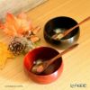 井助 ひなこ椀 栃 ペア 黒＆茜 木製 漆塗り直径10×高さ6cm 3.3寸 MV-370