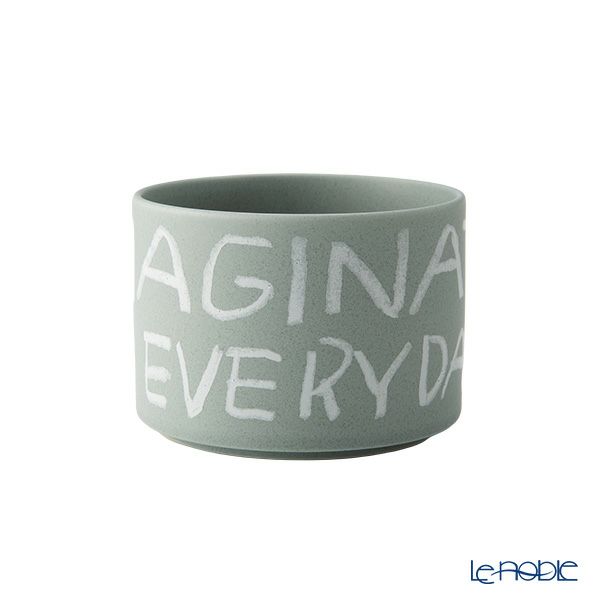 きほんのうつわ × Lee Izumida リサイクル土カップ（高台付き） ペア 200ml 灰青 滝呂焼 IMAGINATION EVERYDAY