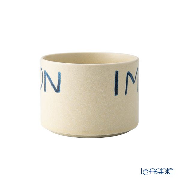 きほんのうつわ × Lee Izumida リサイクル土カップ（高台付き） ペア 200ml 【別注】生成／きなり＆灰青 滝呂焼 IMAGINATION EVERYDAY