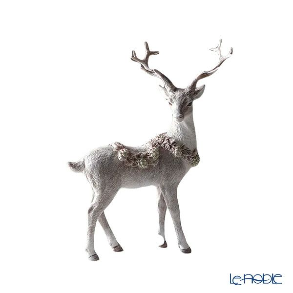 ハルモニア クリスマスオブジェ ウインターフォレスト ディア（トナカイ）ペア A2 立ち＆座り HM-011303 ポリレジン製