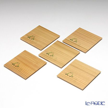 高野竹工 杉小皿 かえる 5枚セット 110-06