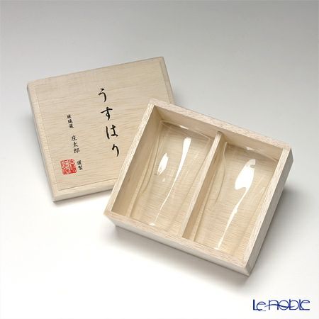 松徳硝子 うすはり SHIWA タンブラー（S）140ml（一口ビールグラス） ペア 【木箱入】