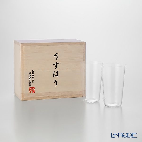松徳硝子 うすはり タンブラー（SS）85ml ペア 【木箱入】