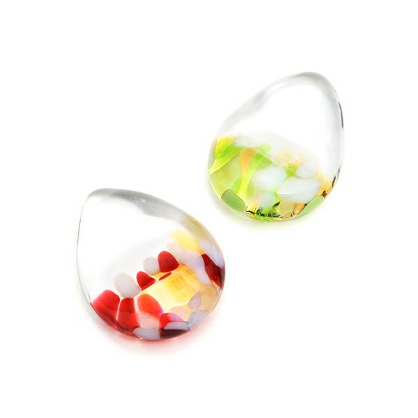 津軽びいどろ 箸置き 青りんご＆赤りんご しずく ペア