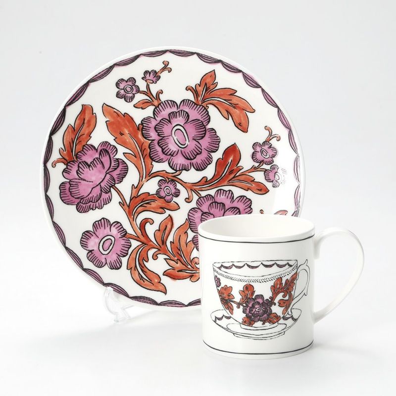 Twig NEW YORK ヘリテージ ハマナス プレート＆マグセット