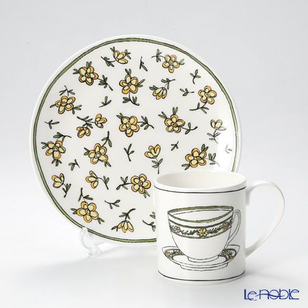 Twig NEW YORK ヘリテージ イエローデイジー プレート＆マグセット