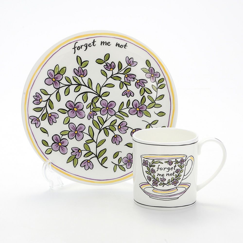 Twig NEW YORK ヘリテージ ワスレナグサ プレート＆マグセット