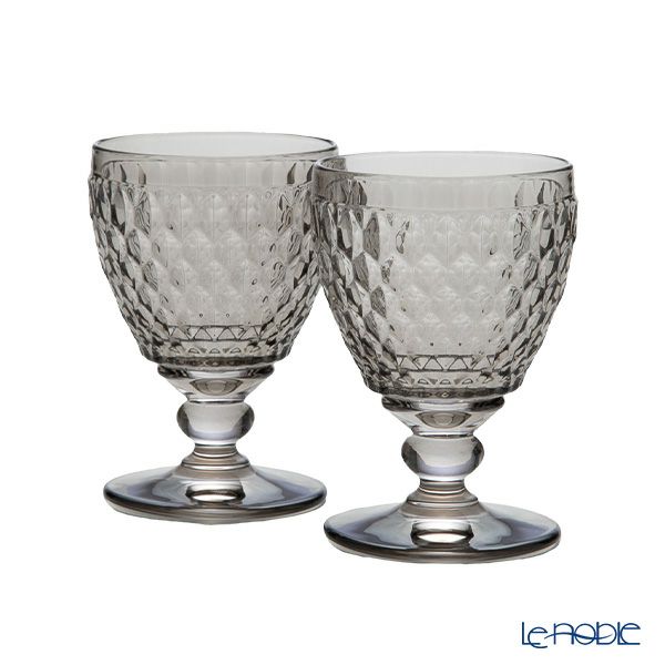 ビレロイ＆ボッホ（Villeroy＆Boch） ボストン ワイングラス スモーク 12cm 220ml ペア
