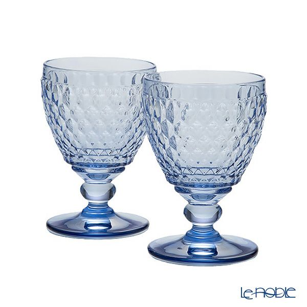 ビレロイ＆ボッホ（Villeroy＆Boch） ボストン ワイングラス ブルー 12cm 220ml ペア