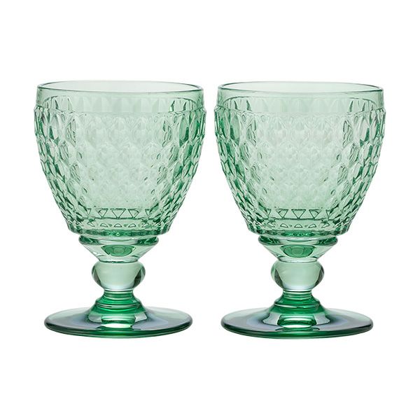 ビレロイ＆ボッホ（Villeroy＆Boch） ボストン ワイングラス グリーン 12cm 220ml ペア