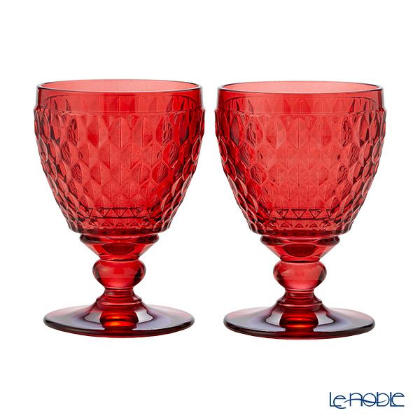 ビレロイ＆ボッホ（Villeroy＆Boch） ボストン ワイングラス レッド 12cm 220ml ペア