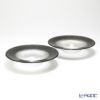 Vetro Felice ヴェトロ フェリーチェ グリッター リムボウル 19.5cm ダークグレイ＆クリア ペア
