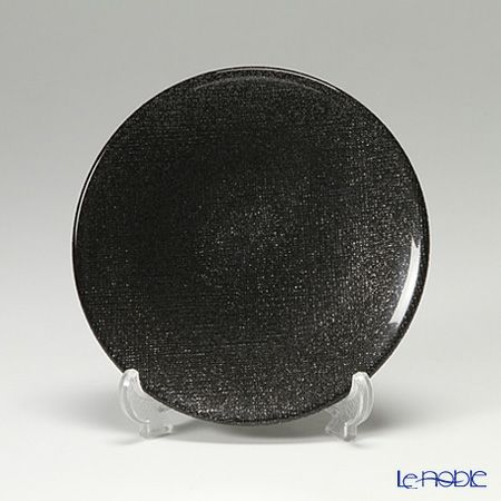 Vetro Felice ヴェトロ フェリーチェ グリッター プレート 14cm ダークグレイ 4枚セット