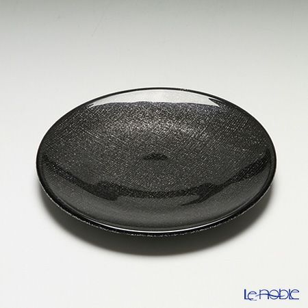Vetro Felice ヴェトロ フェリーチェ グリッター プレート 14cm ダークグレイ 4枚セット