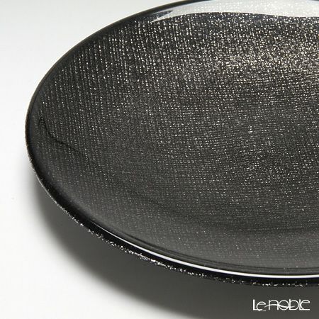 Vetro Felice ヴェトロ フェリーチェ グリッター プレート 14cm ダークグレイ 4枚セット