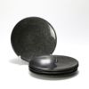 Vetro Felice ヴェトロ フェリーチェ グリッター プレート 14cm ダークグレイ 4枚セット
