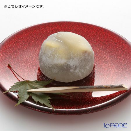 Vetro Felice ヴェトロ フェリーチェ グリッター プレート 14cm レッド 4枚セット