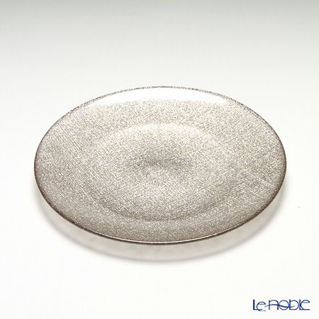 Vetro Felice ヴェトロ フェリーチェ グリッター プレート 21cm ジンジャー 4枚セット