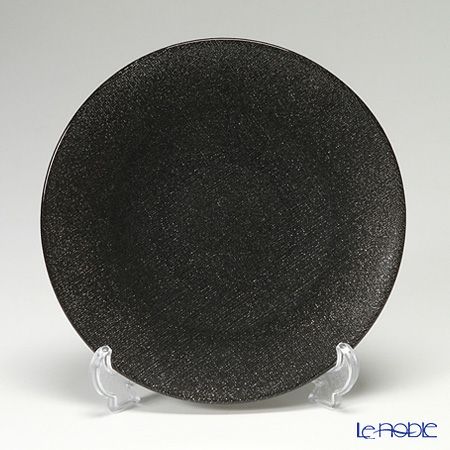 Vetro Felice ヴェトロ フェリーチェ グリッター プレート 21cm ダークグレイ 4枚セット