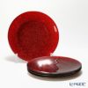 Vetro Felice ヴェトロ フェリーチェ グリッター プレート 21cm レッド 4枚セット