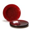 Vetro Felice ヴェトロ フェリーチェ グリッター プレート 21cm レッド 4枚セット
