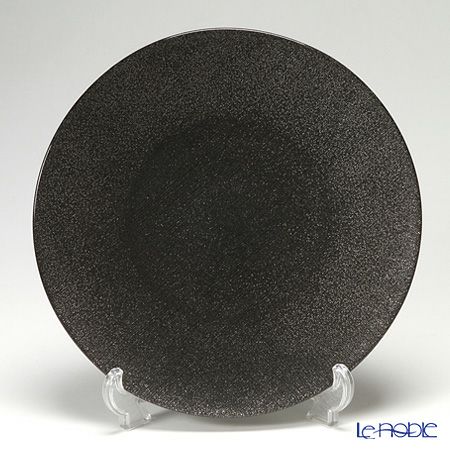 Vetro Felice ヴェトロ フェリーチェ グリッター プレート 28cm ダークグレイ 4枚セット