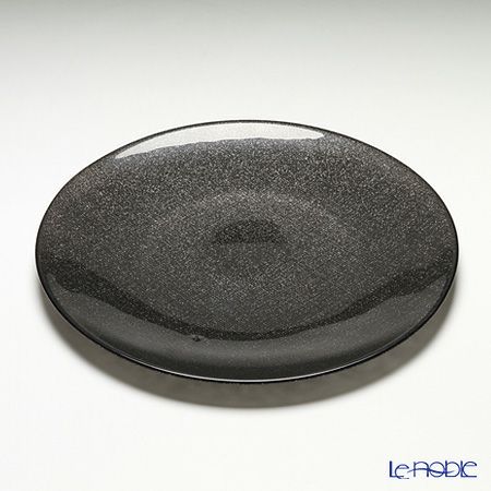 Vetro Felice ヴェトロ フェリーチェ グリッター プレート 28cm ダークグレイ 4枚セット