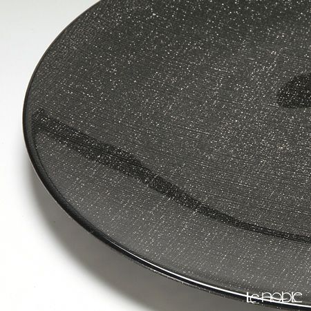 Vetro Felice ヴェトロ フェリーチェ グリッター プレート 28cm ダークグレイ 4枚セット