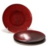 Vetro Felice ヴェトロ フェリーチェ グリッター プレート 28cm レッド 4枚セット