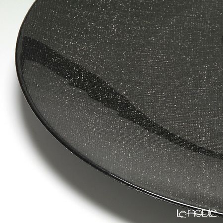 Vetro Felice ヴェトロ フェリーチェ グリッター プレート 35cm ダークグレイ 6枚セット