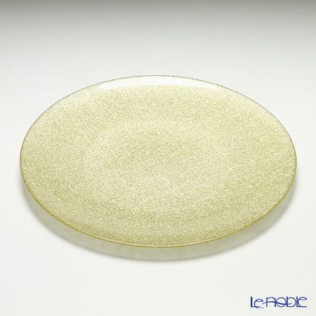 Vetro Felice ヴェトロ フェリーチェ グリッター プレート 35cm ニューゴールド 6枚セット